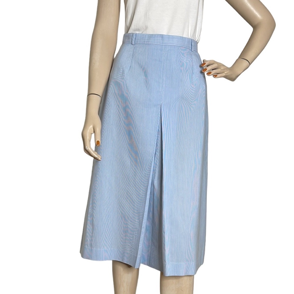 ๐๐SOLD Vintage 70s Blue Pinstripe Ship n Shore Skirt - Picture 1 of 16